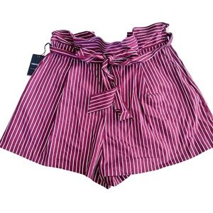 Forever21 Pin Striped Shorts Red and White Size Medium